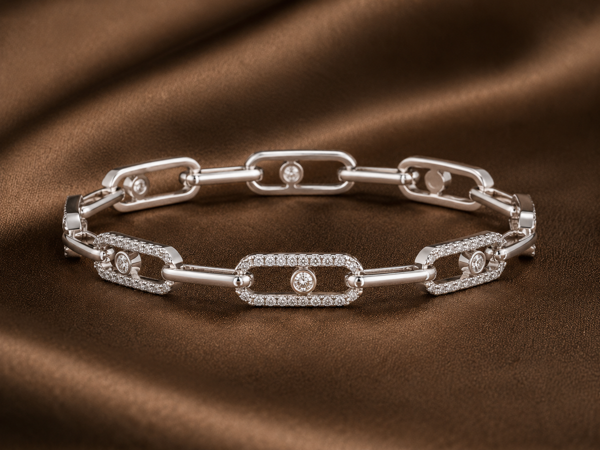 Pave Paperclip Statement Chain