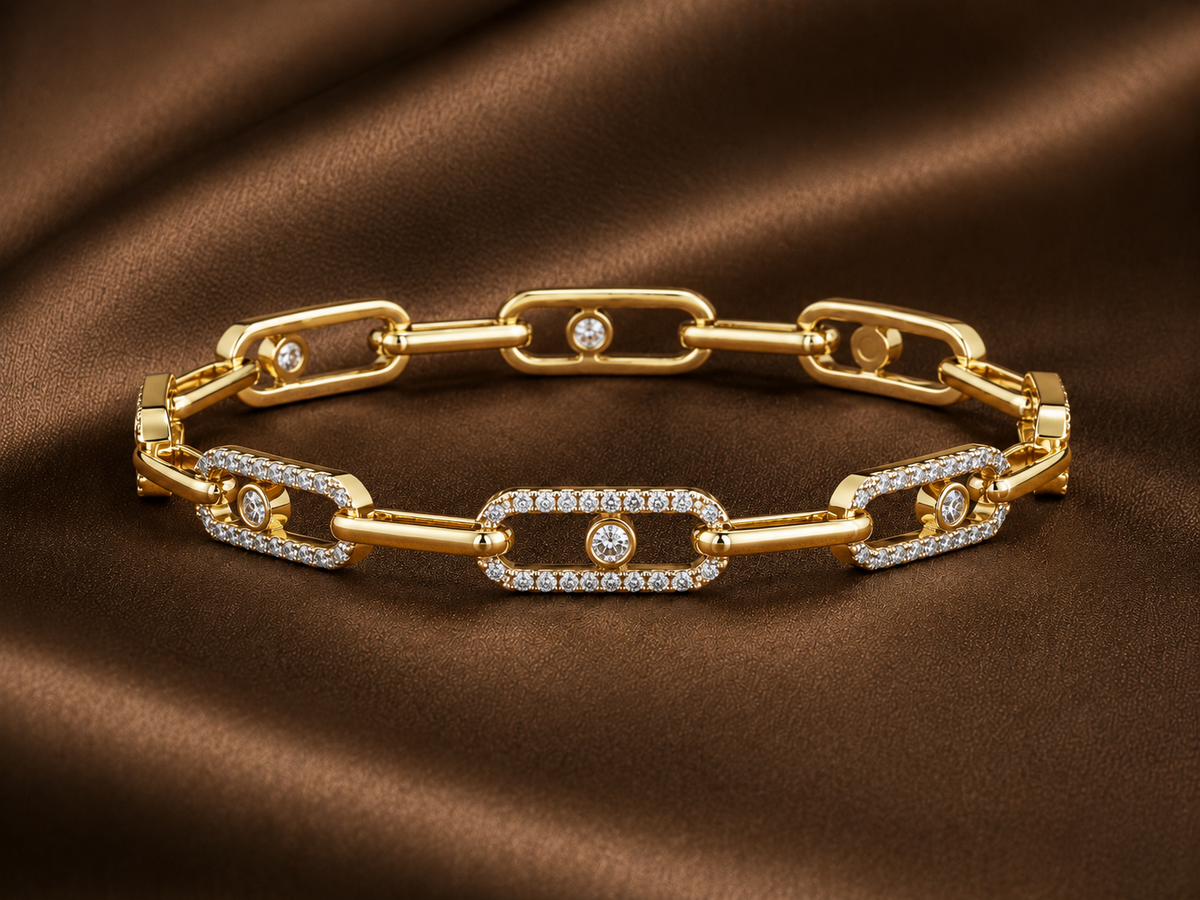 Pave Paperclip Statement Chain