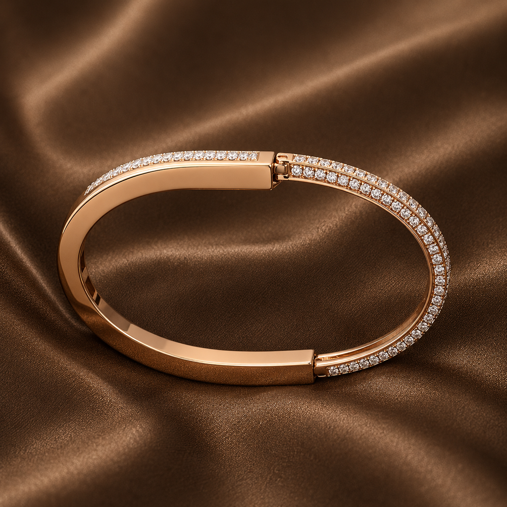 Solid & Iced Hinge Bracelet