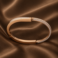 Solid & Iced Hinge Bracelet