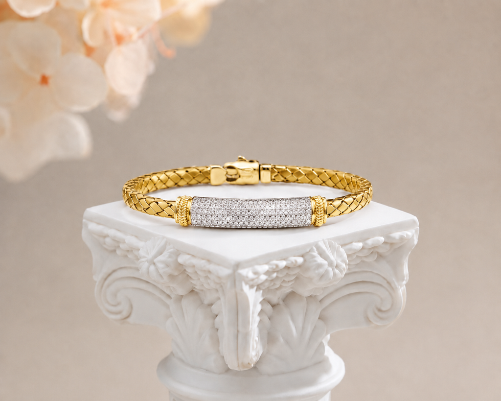 The Diamond Bar Woven Chain