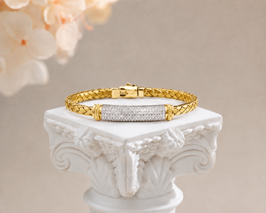 The Diamond Bar Woven Chain
