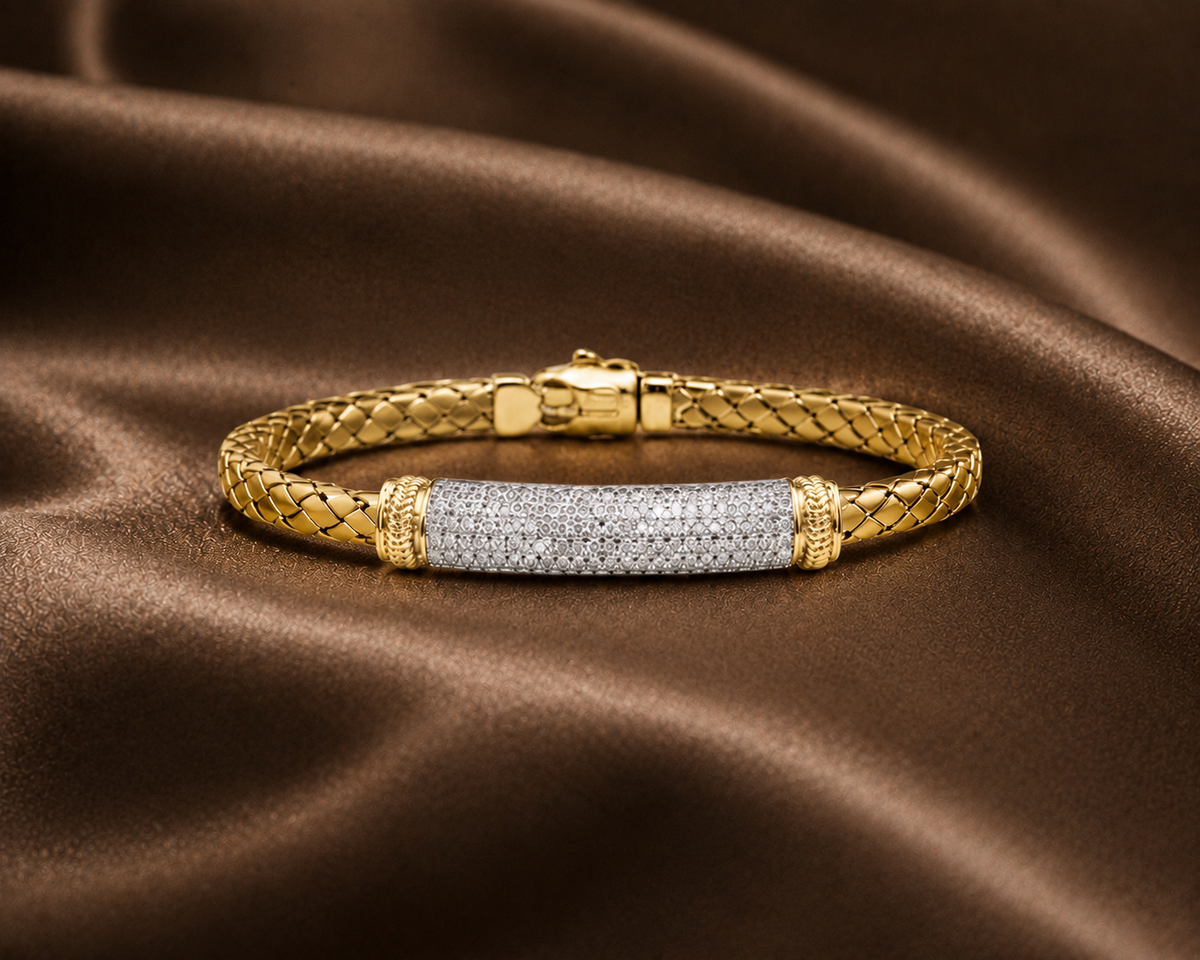The Diamond Bar Woven Chain
