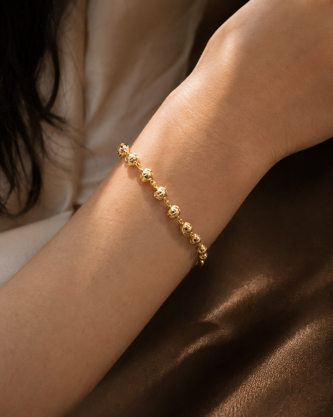 The Novastella Engraved Sphere Bracelet