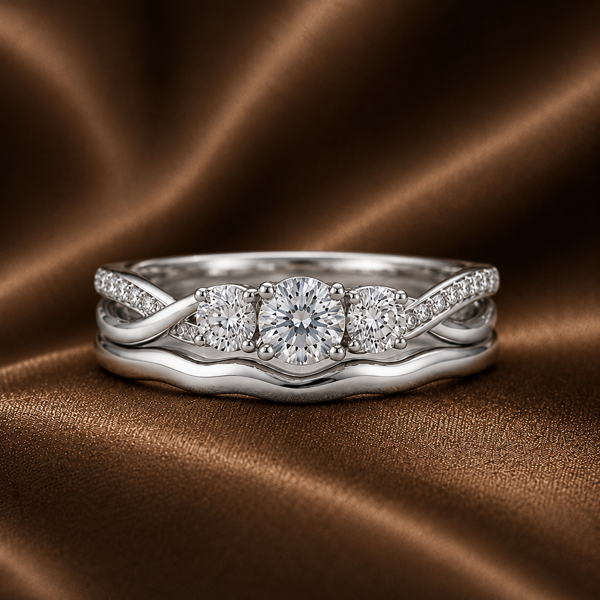 The Trinity Twist Bridal Set
