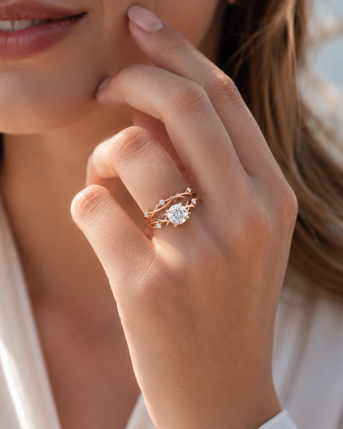 The Enchanted Vine Solitaire Ring