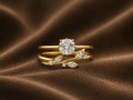 The Enchanted Vine Cushion Cut Ring Set