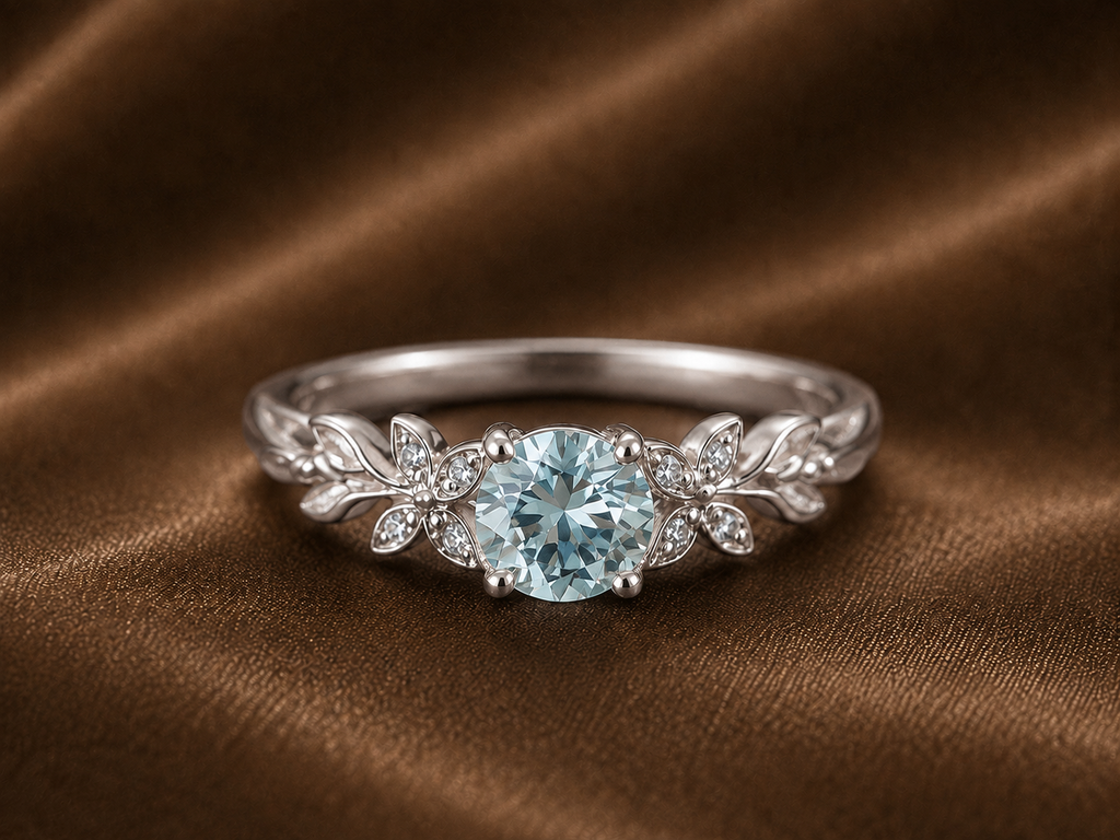 The Dreamy Woodland Aquamarine Gold Ring