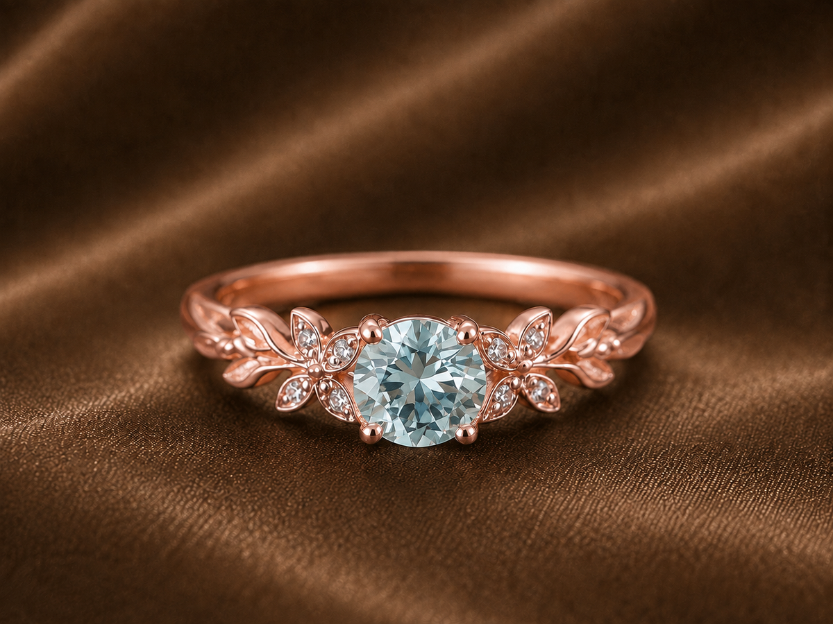 The Dreamy Woodland Aquamarine Gold Ring