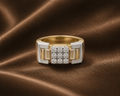 The Two-Tone Architectural Cluster Ring