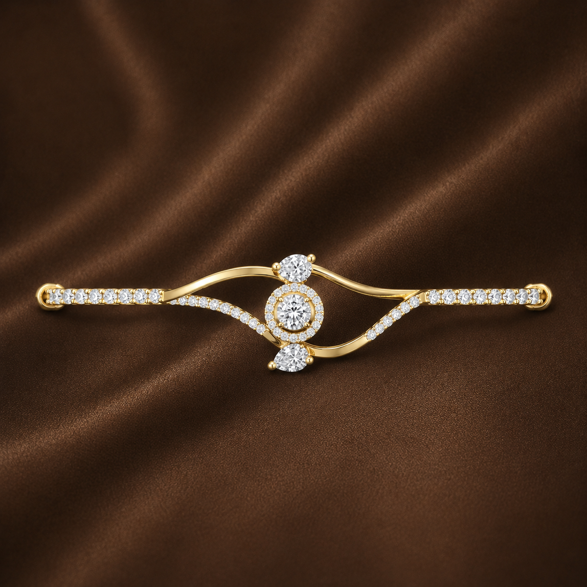 The Celestial Halo Diamond Bangle