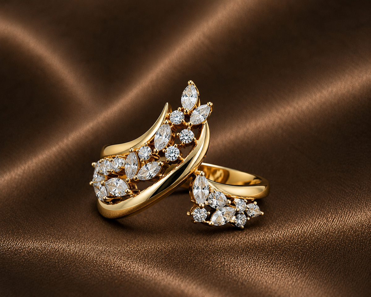 Liquid Gold & Marquise Wave Ring
