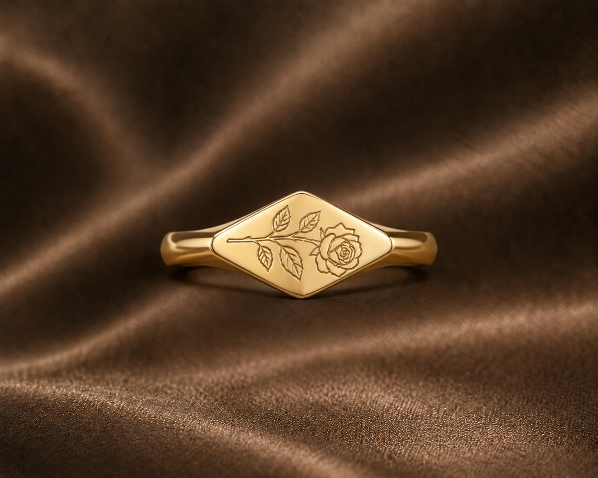The Custom Engraved Geometric Signet