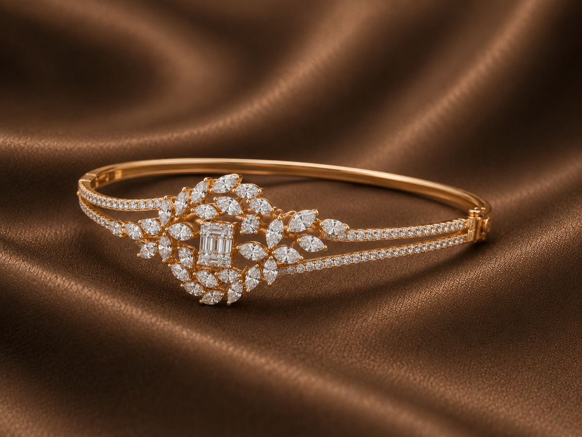 The Diamond Flora Bangle