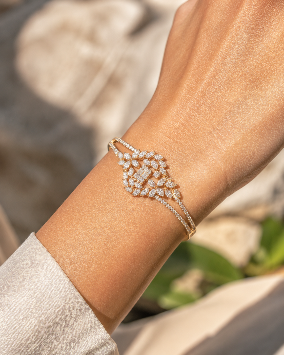 The Diamond Flora Bangle