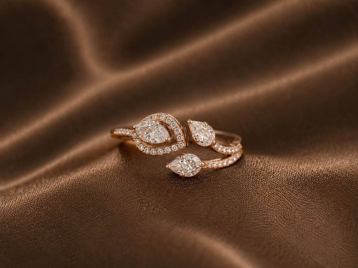 The Dewdrop Diamond Wrap Ring
