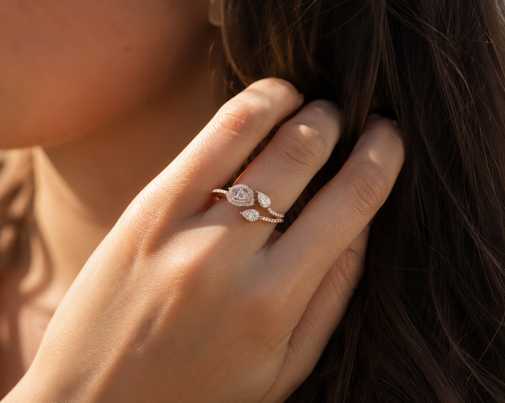 The Dewdrop Diamond Wrap Ring