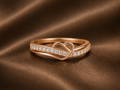 Rose Gold Interlocking Heart Ring