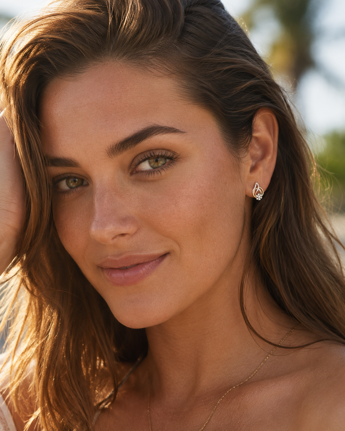 The Diamond Starburst Swirl Earrings