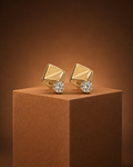 Origami Diamond Corner Studs