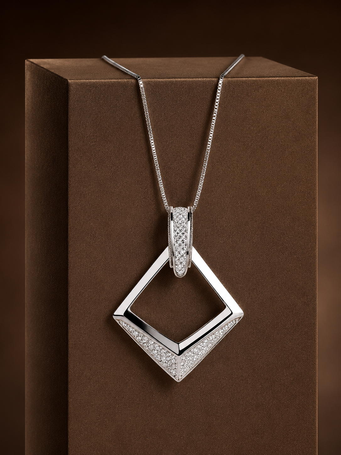 Pave Open Diamond Drop