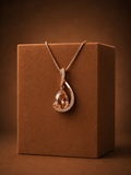 Pear Cut Morganite & Diamond Drop