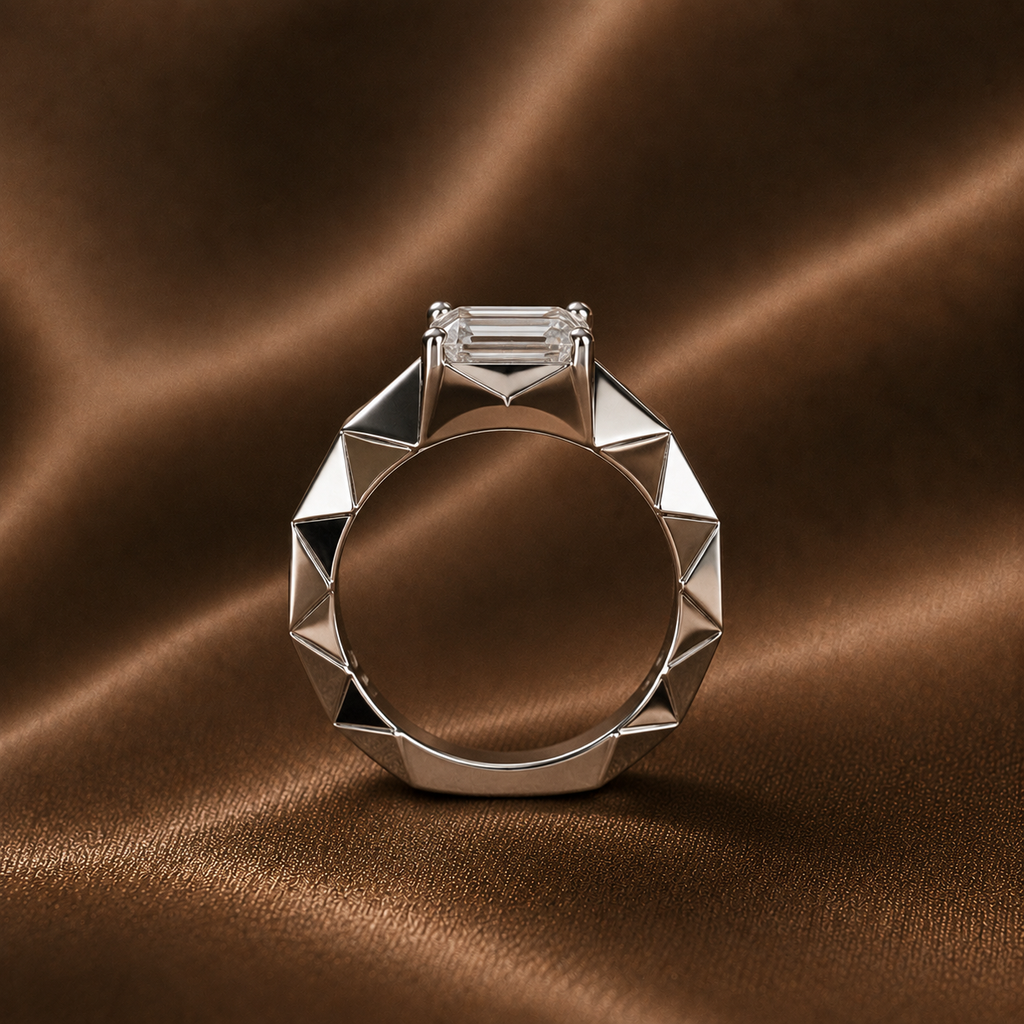 The Apex Studded Diamond Band