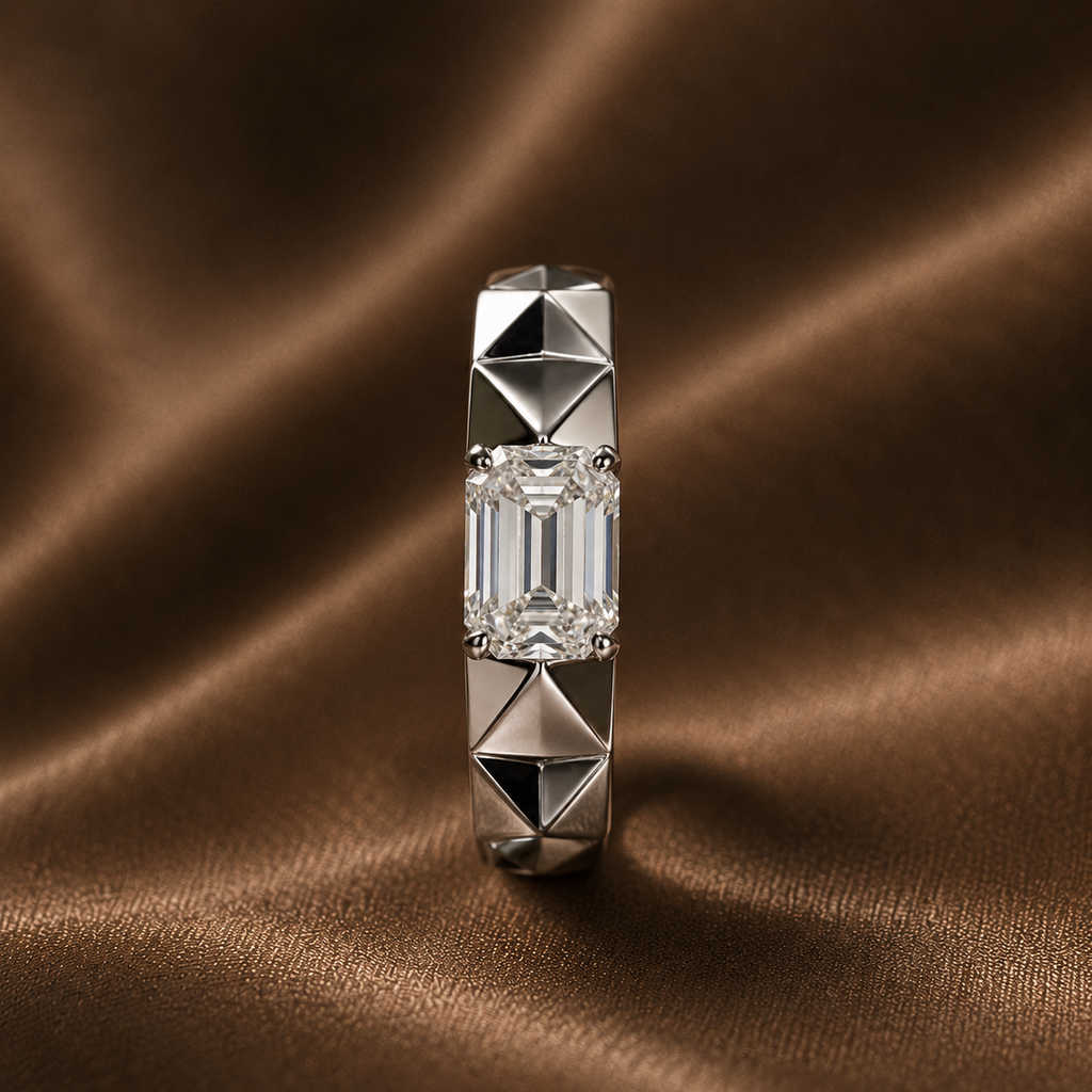 The Apex Studded Diamond Band