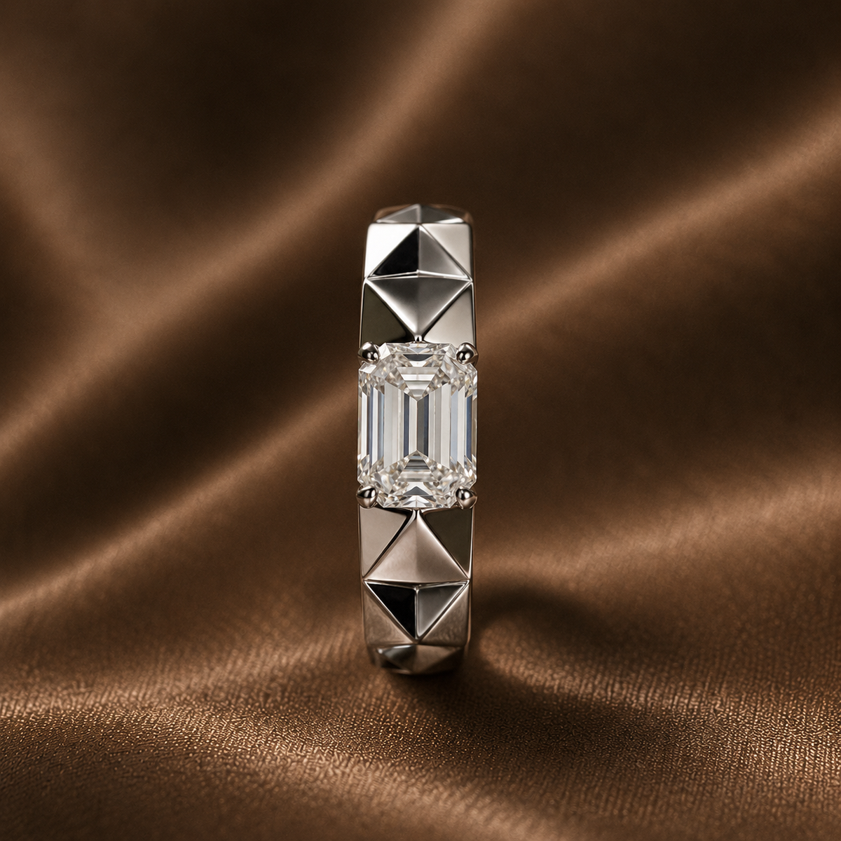 The Apex Studded Diamond Band