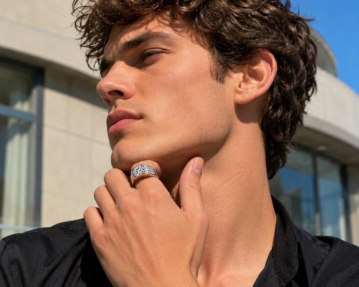 The Maverick Multi-Row Diamond Men's Ring