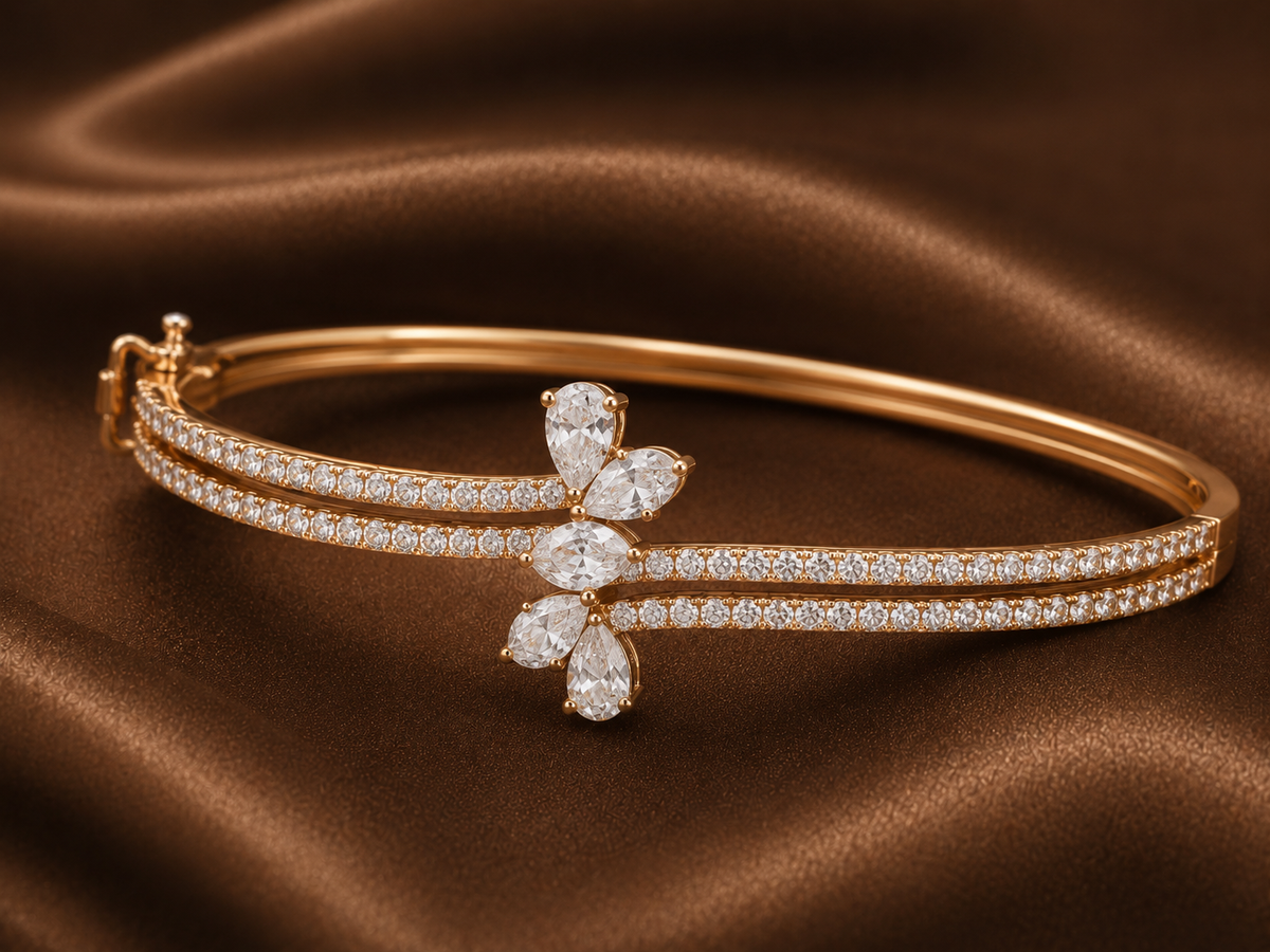The Butterfly Diamond Split Bangle