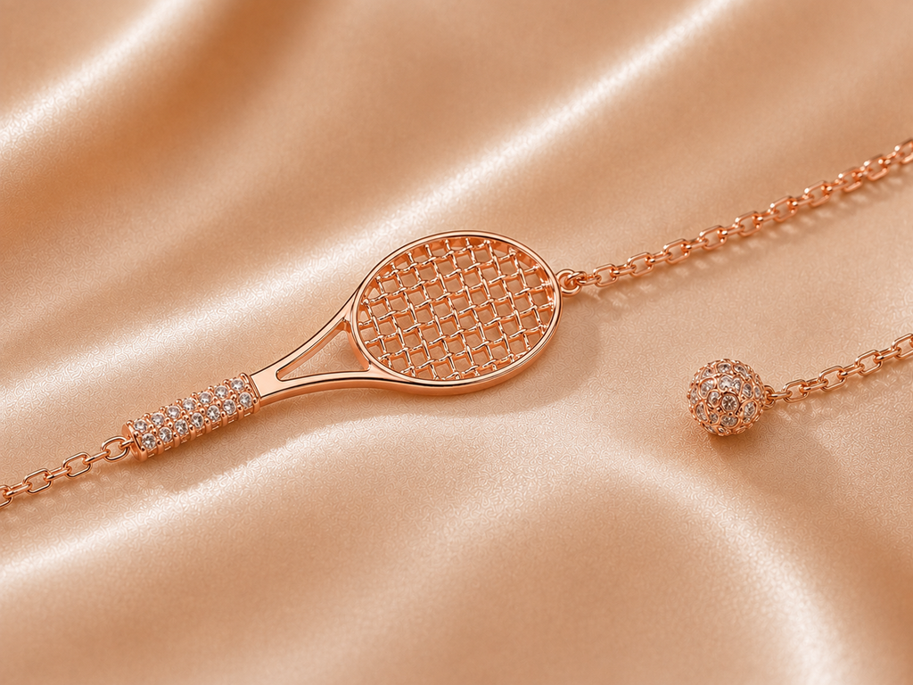 The Grand Slam Tennis Racket Charm Bracelet