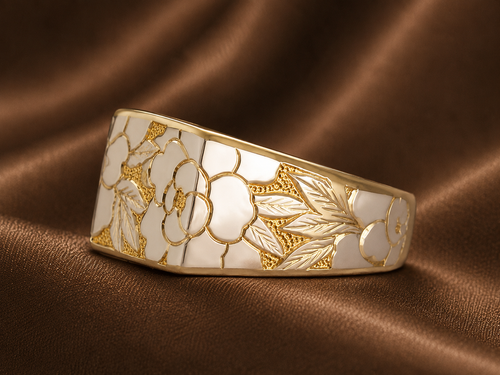 Engraved Floral Men's Band