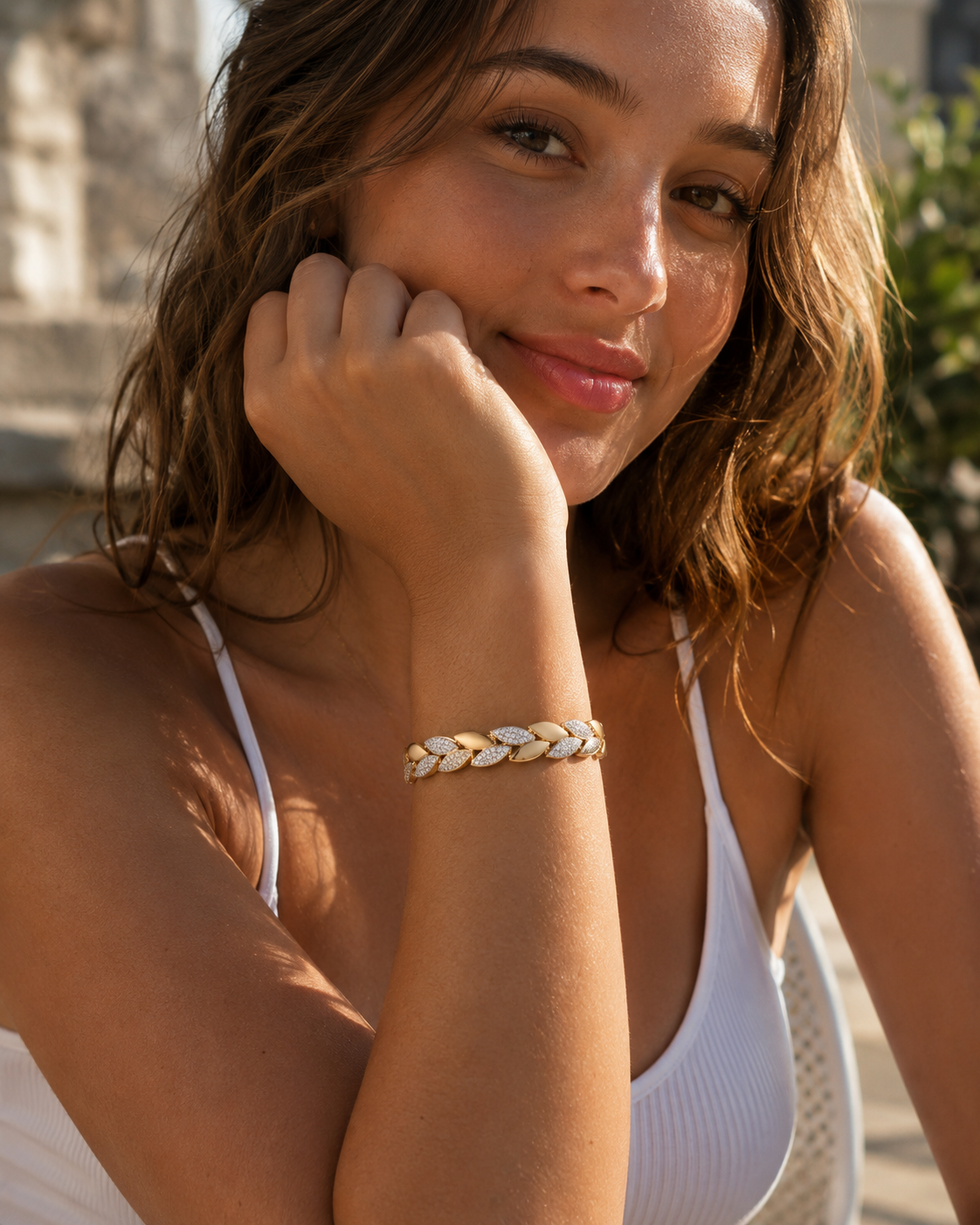 The Laurel Diamond Link Bracelet