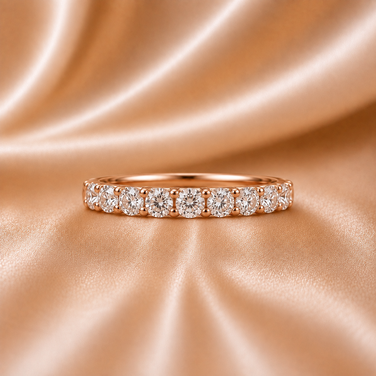 Certified Oval Diamond Interlocking Ring Set