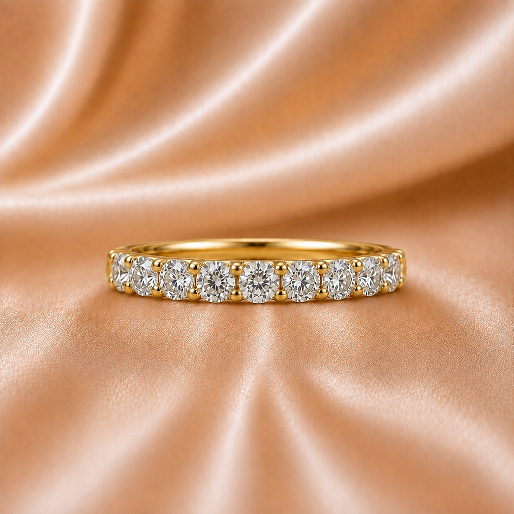 Certified Oval Diamond Interlocking Ring Set