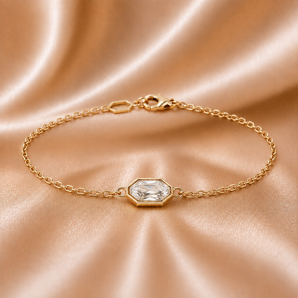 Solitaire Hexagon Lab-Grown Diamond Bracelet