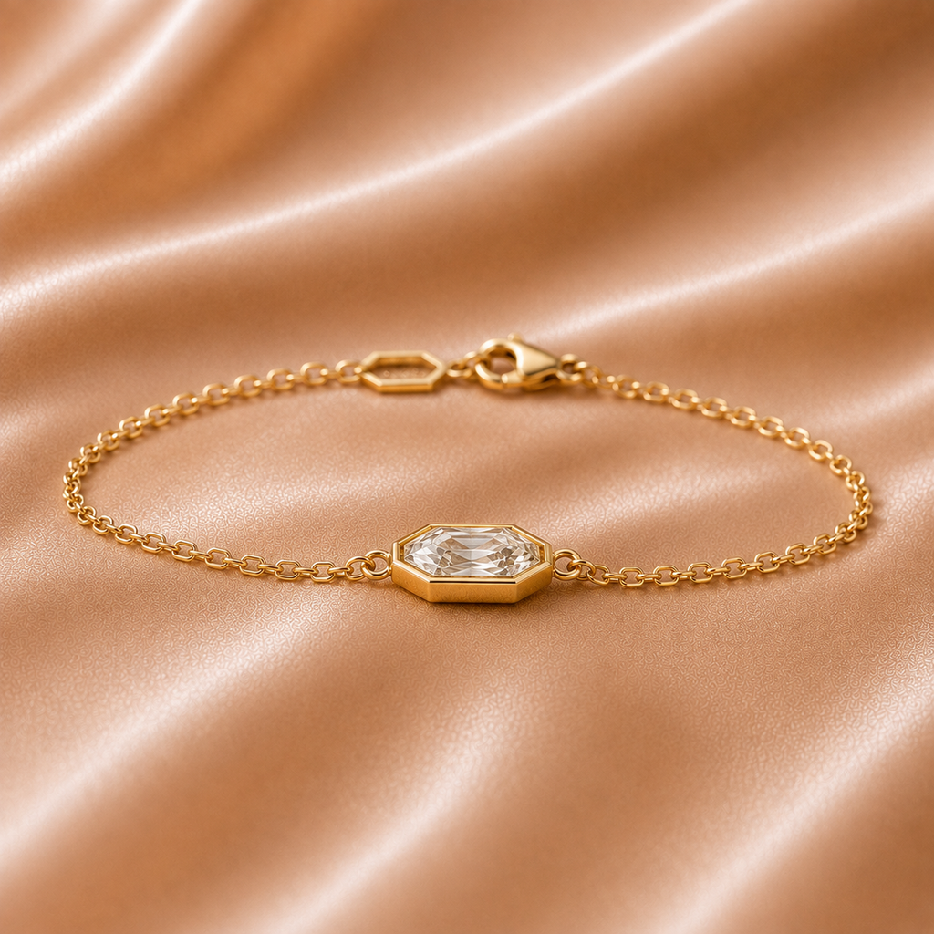 Solitaire Hexagon Lab-Grown Diamond Bracelet