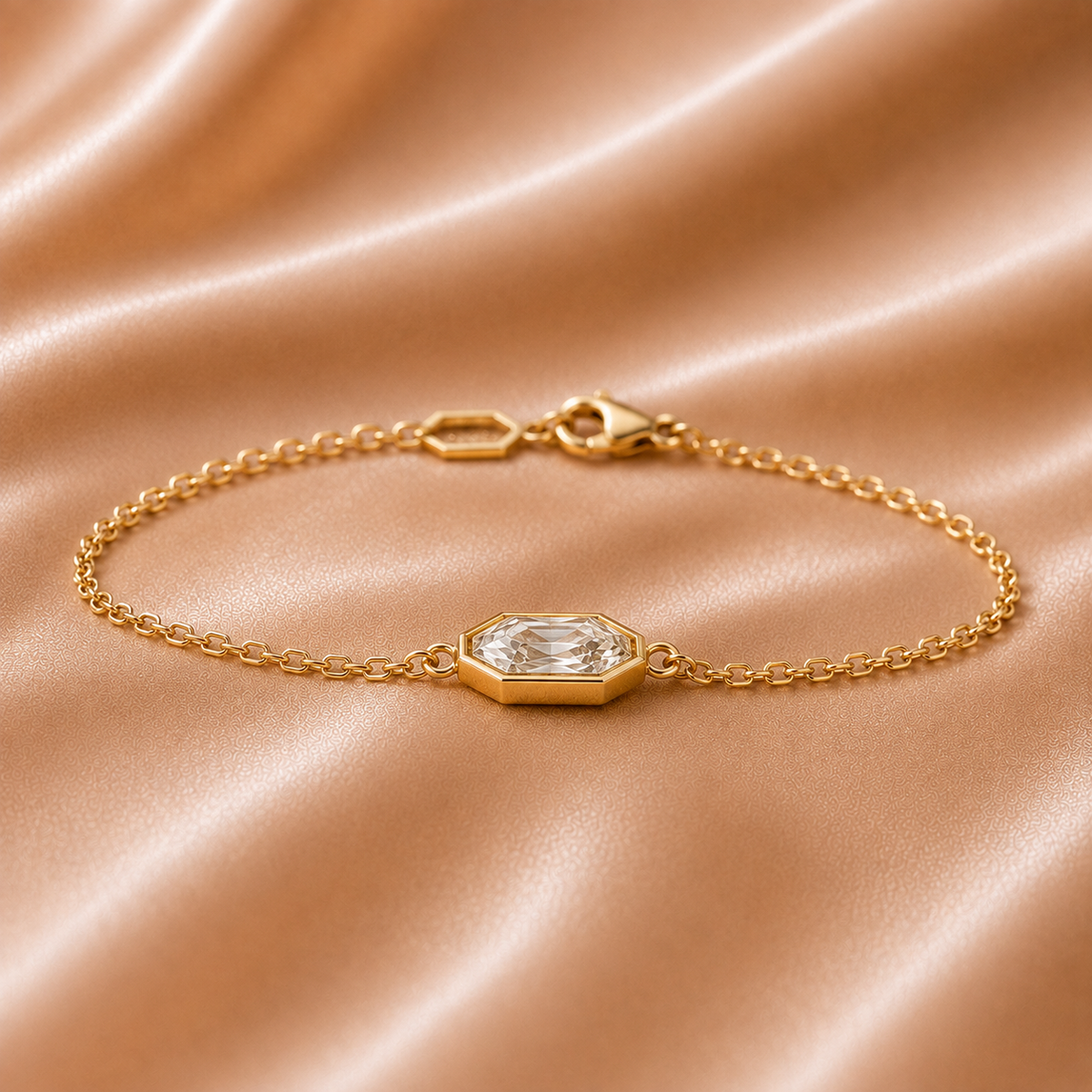 Solitaire Hexagon Lab-Grown Diamond Bracelet