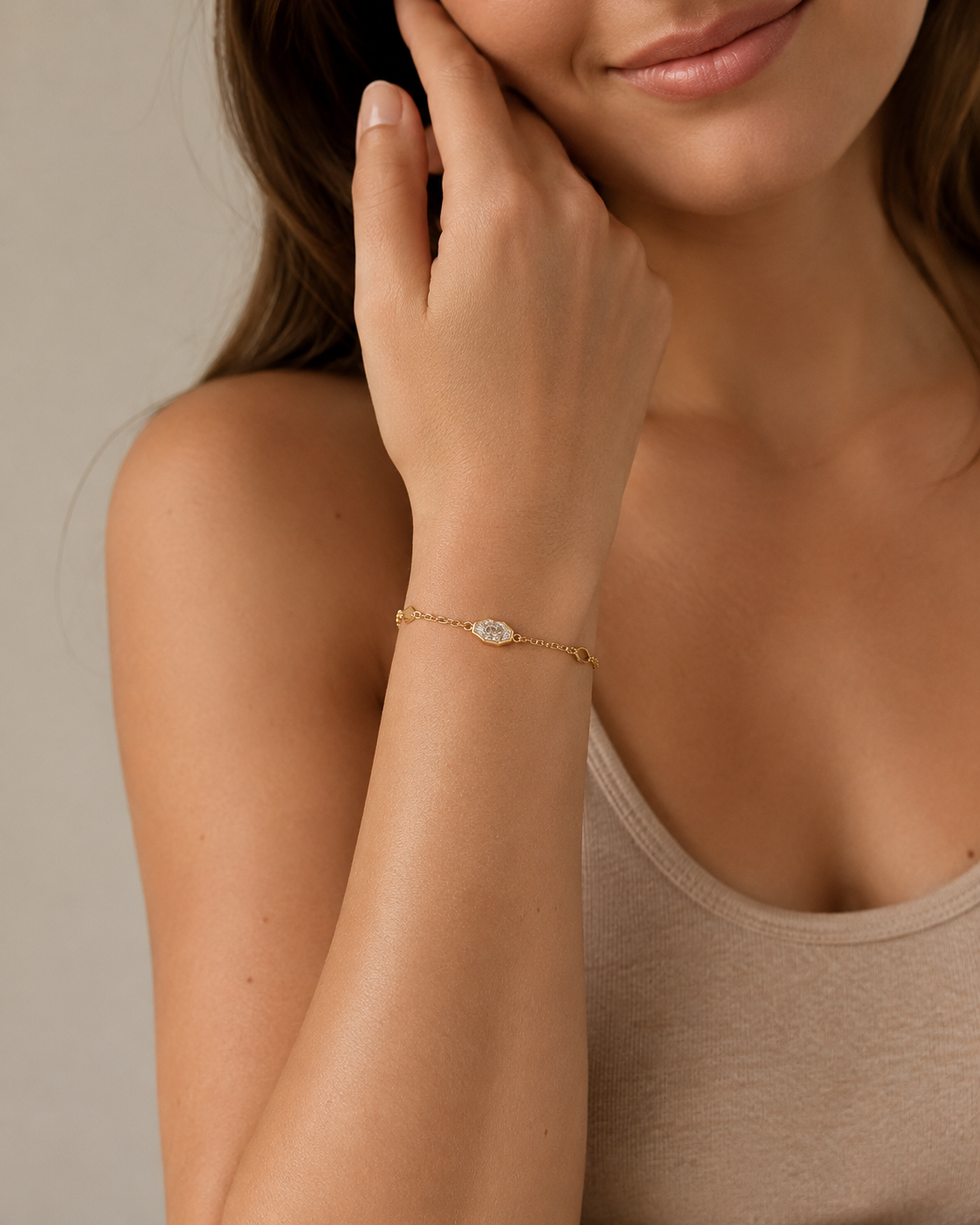 Solitaire Hexagon Lab-Grown Diamond Bracelet