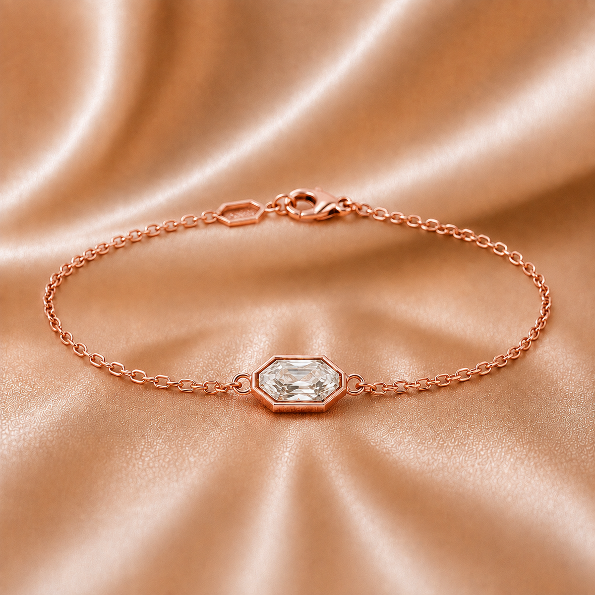 Solitaire Hexagon Lab-Grown Diamond Bracelet