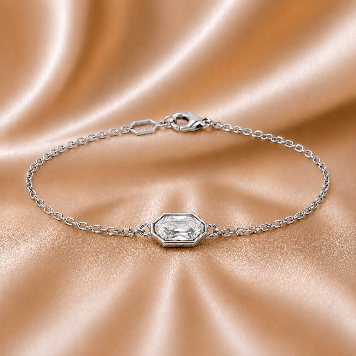 Solitaire Hexagon Lab-Grown Diamond Bracelet