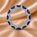 The NovaStella Signature Sapphire & Diamond Embrace Band