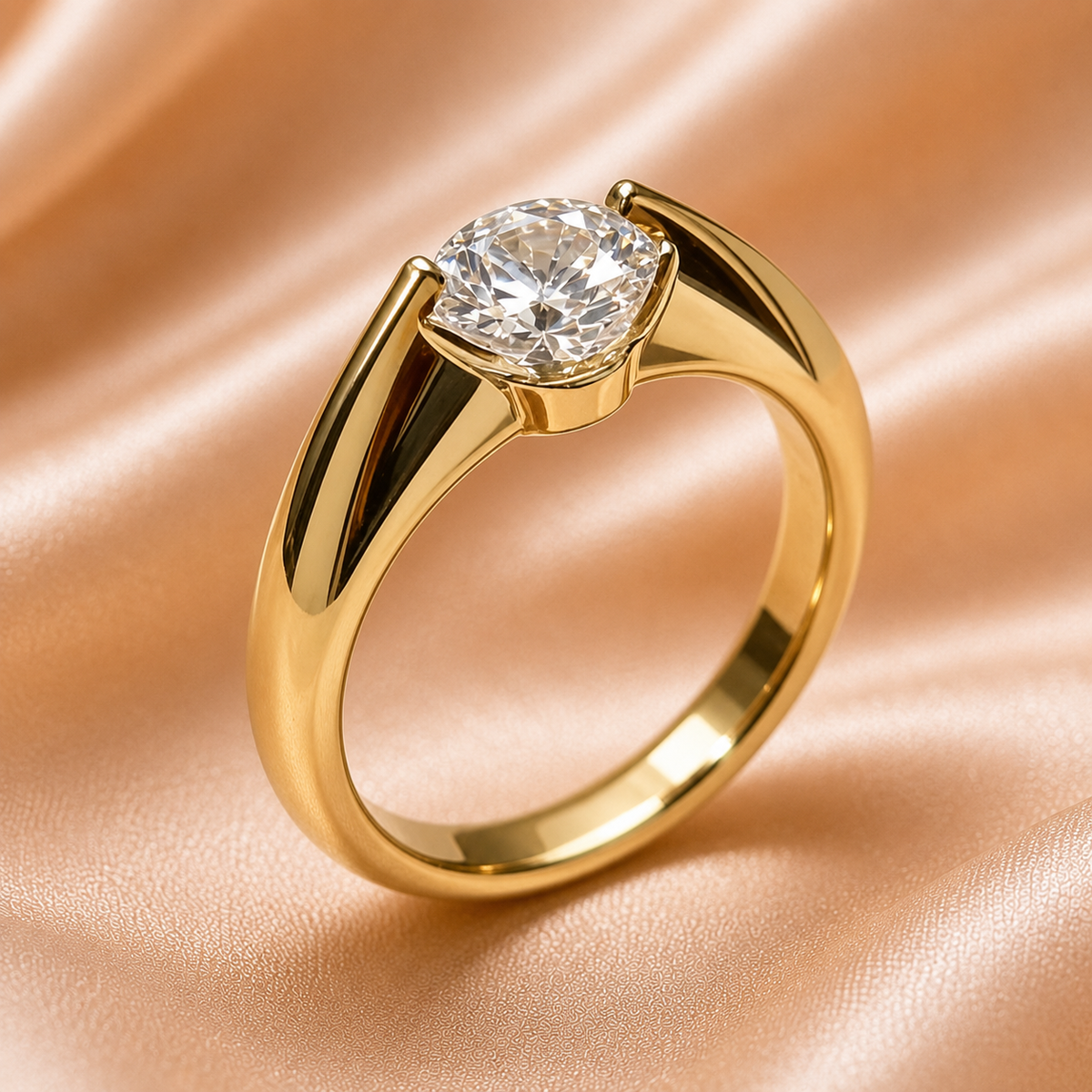 NovaStella Signature Seamless Round Diamond Ring