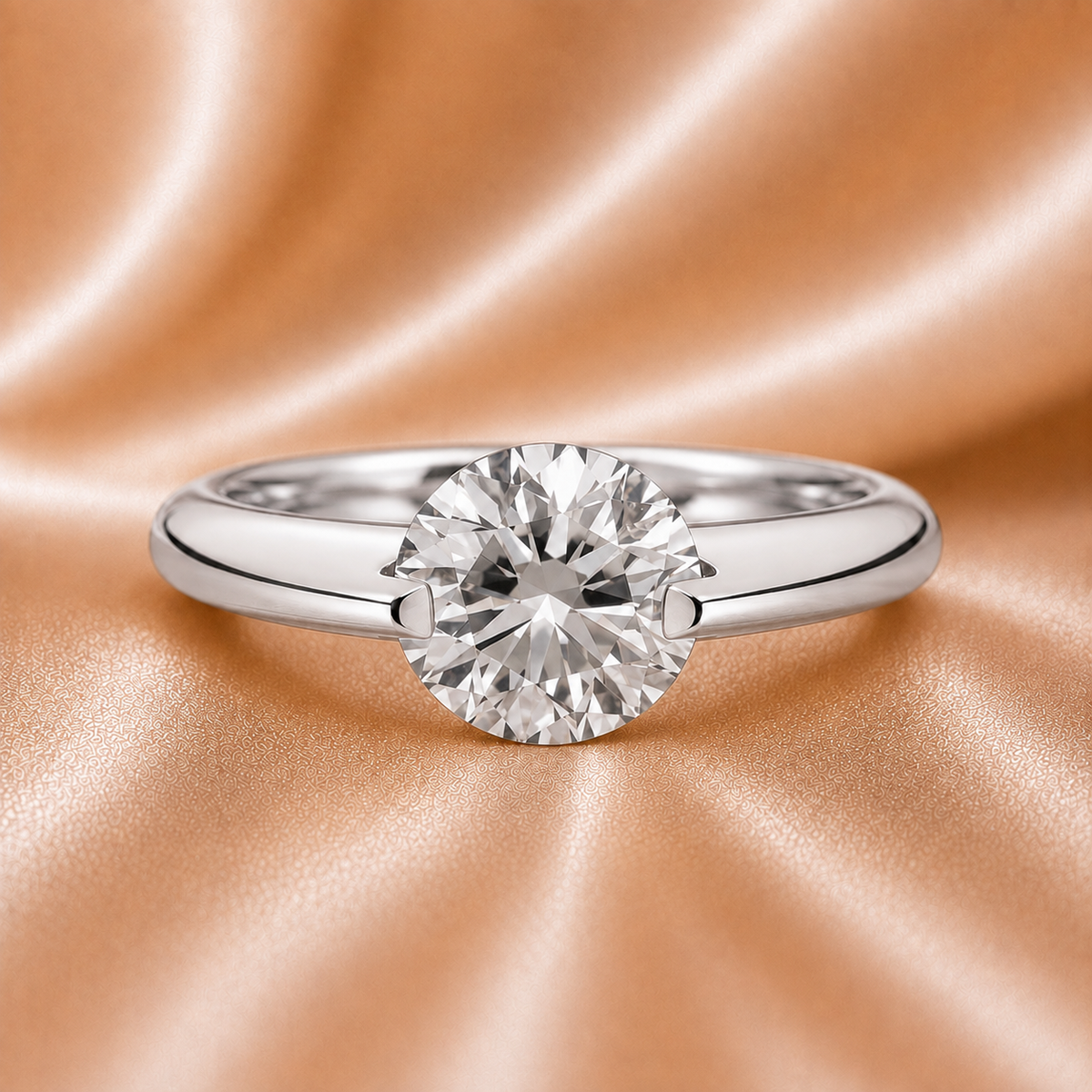 NovaStella Signature Seamless Round Diamond Ring