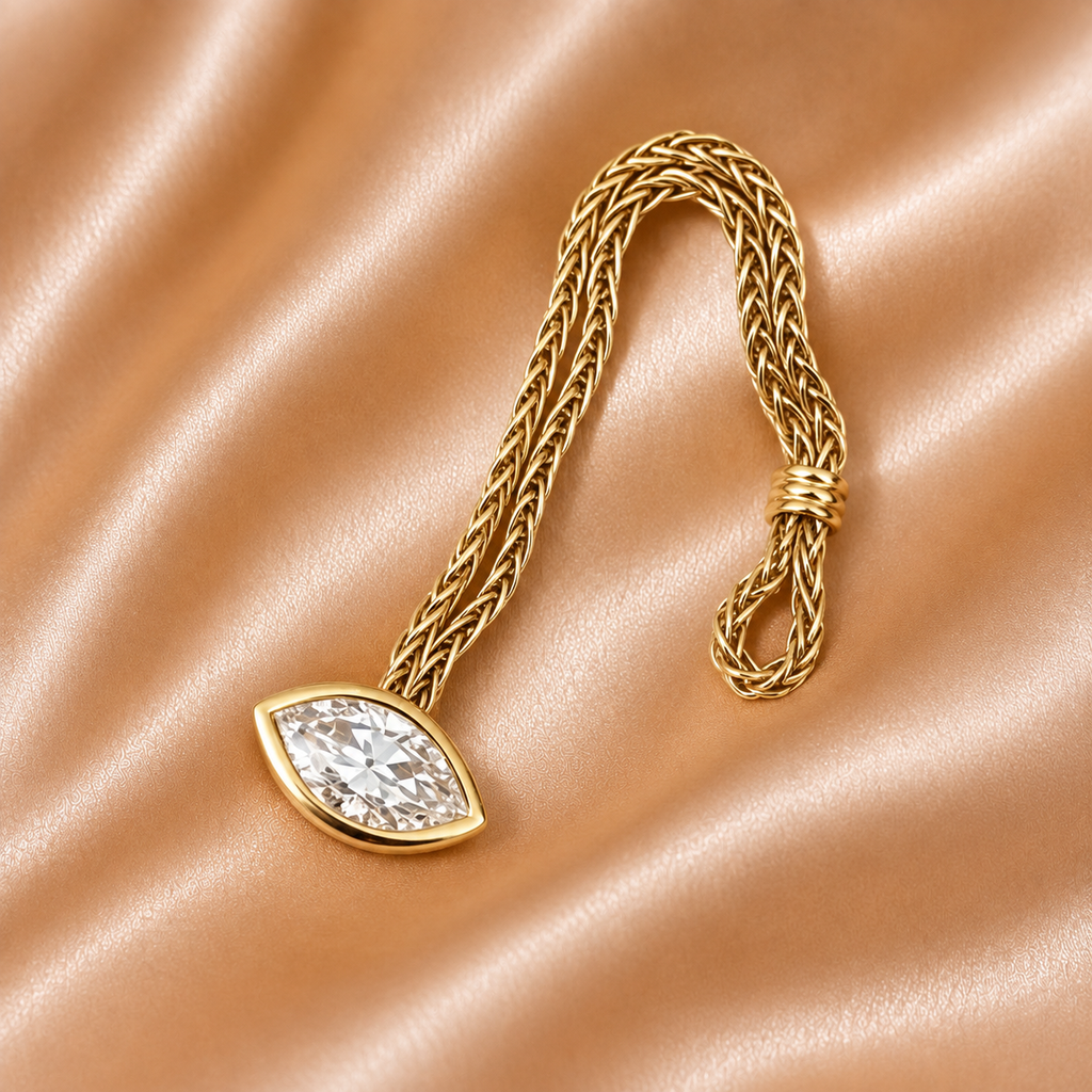 The Fluid Elegance Marquise Chain Ring