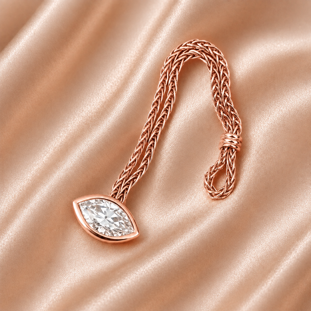 The Fluid Elegance Marquise Chain Ring