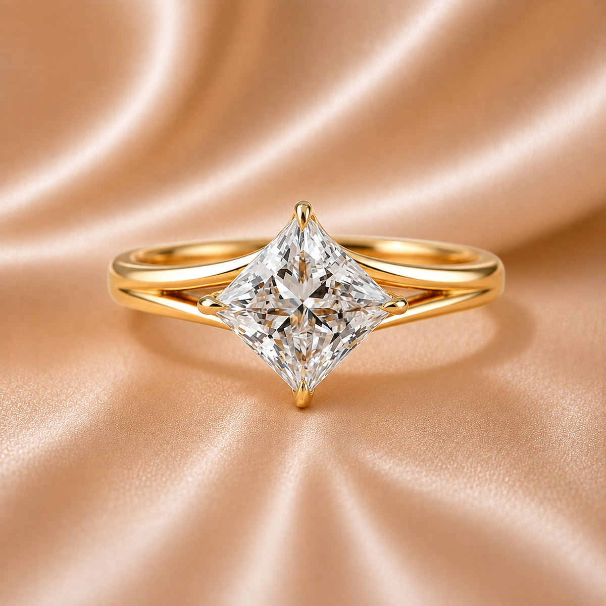 Radiant Split-Shank Princess Solitaire