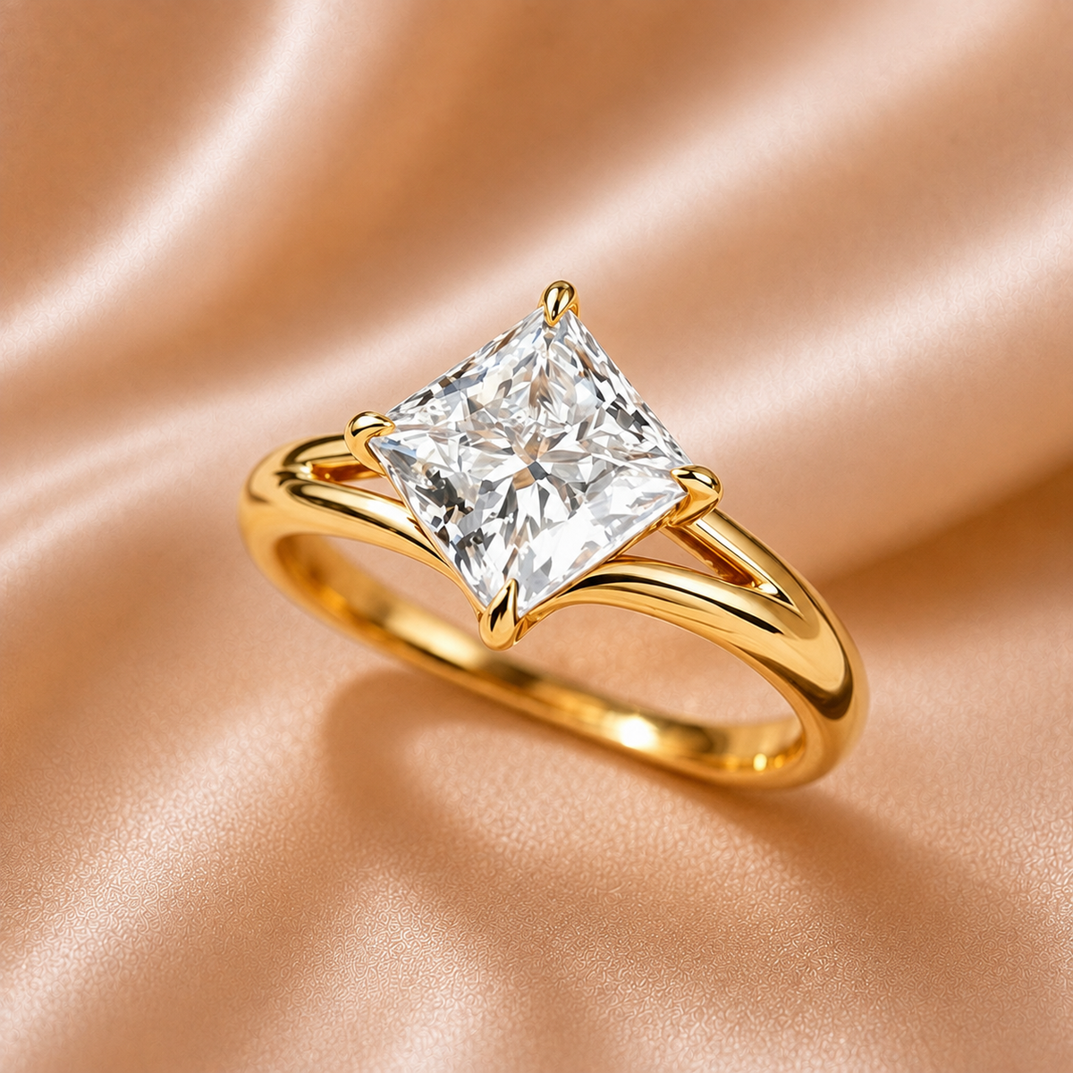 Radiant Split-Shank Princess Solitaire