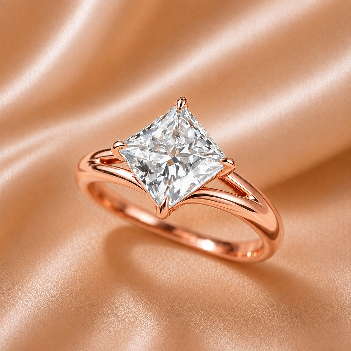 Radiant Split-Shank Princess Solitaire